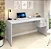 Mesa Reta com 2 Gavetas Escritório Corporativa 1,35 x 0,60 m 40 mm Home Office - Imagem 2
