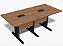 Mesa para Sala Reunião Retangular 2,40 x 1,20 m 25 mm Escritório Tampo Bipartido - Imagem 2