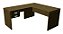 Mesa em L com 2 Gavetas Escritório Corporativa 1,60 x 1,60 m 40 mm Home Office - Imagem 2