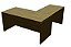 Mesa em L com 2 Gavetas Escritório Corporativa 1,60 x 1,60 m 40 mm Home Office - Imagem 1