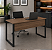 Mesa para Escritório Reta Home Office Pé em Aço Tubular 0,80 x 0,50 m 15 mm Escrivaninha - Imagem 3