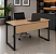 Mesa para Escritório Reta Home Office Pé em Aço Tubular 0,80 x 0,50 m 15 mm Escrivaninha - Imagem 4