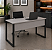 Mesa para Escritório Reta Home Office Pé em Aço Tubular 1,00 x 0,50 m 15 mm Escrivaninha - Imagem 2