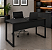 Mesa para Escritório Reta Home Office Pé em Aço Tubular 1,00 x 0,50 m 15 mm Escrivaninha - Imagem 1