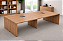 Plataforma de Trabalho 2,40 x 1,20 m 40 mm 4 Lugares Pé Painel Corporativa Com Caixa de Tomada - Imagem 5