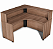 Balcão Delta L Para Recepção Escritório Salão Atendimento Caixa Vallet 1,20 x 1,20 m 18 mm - Imagem 3
