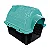 Casinha Plástica Furacão Pet Iglu Verde - Imagem 1