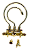 Gancho Luxo Dourado Com Alça Completo Para Gaiolas de Trinca Ferro - Imagem 3
