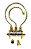 Gancho Luxo Dourado Com Alça Completo Para Gaiolas de Trinca Ferro - Imagem 2
