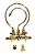 Gancho Luxo Dourado Com Alça Completo Para Gaiolas de Trinca Ferro - Imagem 1
