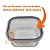 10x Potes De Vidro Hermético Vedação Silicone 550ml Quadrado c/ Trava - Imagem 4