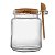 Pote Vidro Tempero Tampa Rolha C/ Colher Bambu 240ml Lyor - Imagem 2