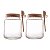 Pote Vidro Tempero Tampa Rolha C/ Colher Bambu 240ml Lyor - Imagem 2
