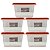 Kit Potes Plastico 5 Peças Sanremo 580ml Freezer Microondas - Imagem 1