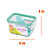 Kit 4 Potes Hermeticos Plástico com Trava Vedação Retangulares 500ml Mantimentos - Imagem 5