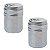 Kit 2 Peças Porta Temperos Saleiro Pimenteiro Em Aço Inox Polvilhador Cozinha Com Tampa - Imagem 2