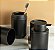 Kit Porta Sabonete Liquido Escova De Dente Bandeja Bold Preto - Imagem 6