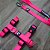 Kit Peitoral H Antipuxão + Guia para cães - Rosa Pink - Imagem 2
