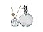 Jogo Kit Dispenser Recipiente Aroma Vidro Mimo Prata - Imagem 1