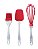 Kit Conjunto Utensílios Silicone Vermelho 3Pçs - Imagem 1