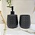 Kit Banheiro Bancada Cerâmica Preto Fosco Dolce Home 2pçs - Imagem 2