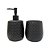 Kit Banheiro Bancada Cerâmica Preto Fosco Dolce Home 2pçs - Imagem 1