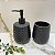 Kit Banheiro Bancada Cerâmica Preto Fosco Dolce Home 2pçs - Imagem 3