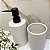 Kit Banheiro Bancada Cerâmica Branco Fosco Dolce Home 2pçs - Imagem 3