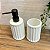 Kit Banheiro Bancada Cerâmica Branco Fosco Roma Dolce Home 2pçs - Imagem 6
