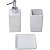 Kit Banheiro Bancada Cerâmica Branco Dolce Home 3pçs - Imagem 1