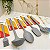 Kit Conjunto Utensílios Silicone Cinza Grey Mimo 5pçs - Imagem 5