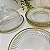 Kit Queijeira + Pratos de Sobremesa Cristal/Dourado 5pçs Wolff - Imagem 6