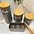 Kit Jogo Pote Lata Metal Chá Café Biscoito Pasta Brinox Fendi 4 Peças - Imagem 5