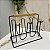 Suporte Escorredor Porta Copos Bancada Branco / Preto Aço Madeira Eco Arthi - Imagem 3