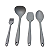 Kit Conjunto Utensílios Silicone Cinza Grey Mimo 4pçs - Imagem 1