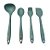 Kit Conjunto Utensílios Silicone Verde Menta Brinox 4Pçs - Imagem 1