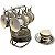 Kit Jogo Xícaras com Pires Suporte Cromado Café 80ml 13Pçs Full Fit - Imagem 1