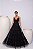 VESTIDO VALÉRIA LONGO TULE POÁ - PRETO - Imagem 1