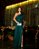 VESTIDO MARCELA CINTURA MARCADA  TULE GLITTER - VERDE ESMERALDA - Imagem 1