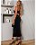 VESTIDO MIDI TUBINHO LAÇO OMBRO - PRETO COM ROSA - Imagem 2