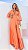 VESTIDO CREPE DETALHE ABERTURAS CLOSET DELUXE - LARANJA - Imagem 1