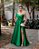 VESTIDO FESTA GLAM DECOTE OMBRO A OMBRO ZIBELINE - VERDE ESMERALDA - Imagem 1