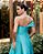 VESTIDO FESTA GLAM DECOTE OMBRO A OMBRO ZIBELINE - AZUL TURQUESA - Imagem 2