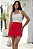 SHORT SAIA JADE COM BOTÕES E LAPELA - VERMELHO - Imagem 1
