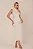 VESTIDO MISS MISSES CANELADO GOLA ALTA TRANSPASSADA - OFF WHITE - Imagem 1