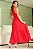 VESTIDO GOLA ALTA CHIFFON - VERMELHO - Imagem 3