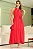 VESTIDO GOLA ALTA CHIFFON - VERMELHO - Imagem 1