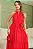 VESTIDO GOLA ALTA CHIFFON - VERMELHO - Imagem 2