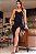 VESTIDO MIDI FRENTE ÚNICA DETALHE FRANZIDO MAGALI - PRETO - Imagem 1