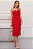 VESTIDO JULIANA TUBINHO COM PREGAS FRENTE - VERMELHO - Imagem 4